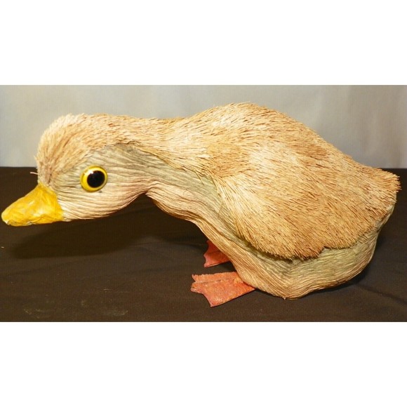 Paper Mache Handmade Art ‎ Farm Animals Country Décor Rabbit Chicken Duck - Picture 3 of 12